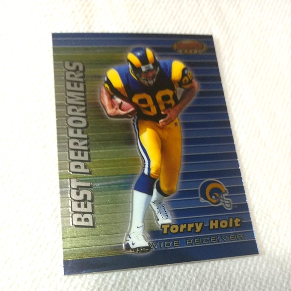 Torry Holt 1999 Bowman's Best Performers Raw NFL Football Trading Card #99 - Picture 5 of 6